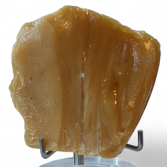 Carmel Chocolate Cream Art Glass Cullet Swirled Opaque Slag Glass #4XL76 - Picture 5 of 6